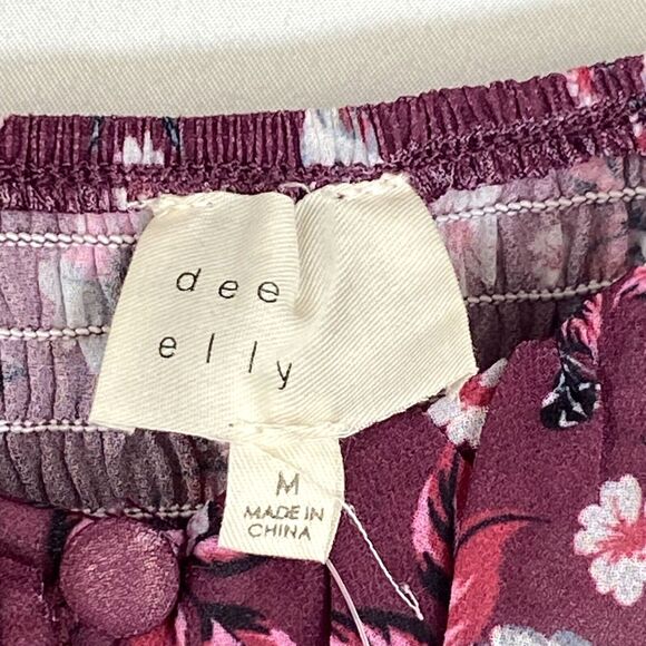 Dee Elly Top Medium Cottage Smock Ruffle Semi Sheer Coquette (BUNDLE PRICE $5) - Picture 2 of 9